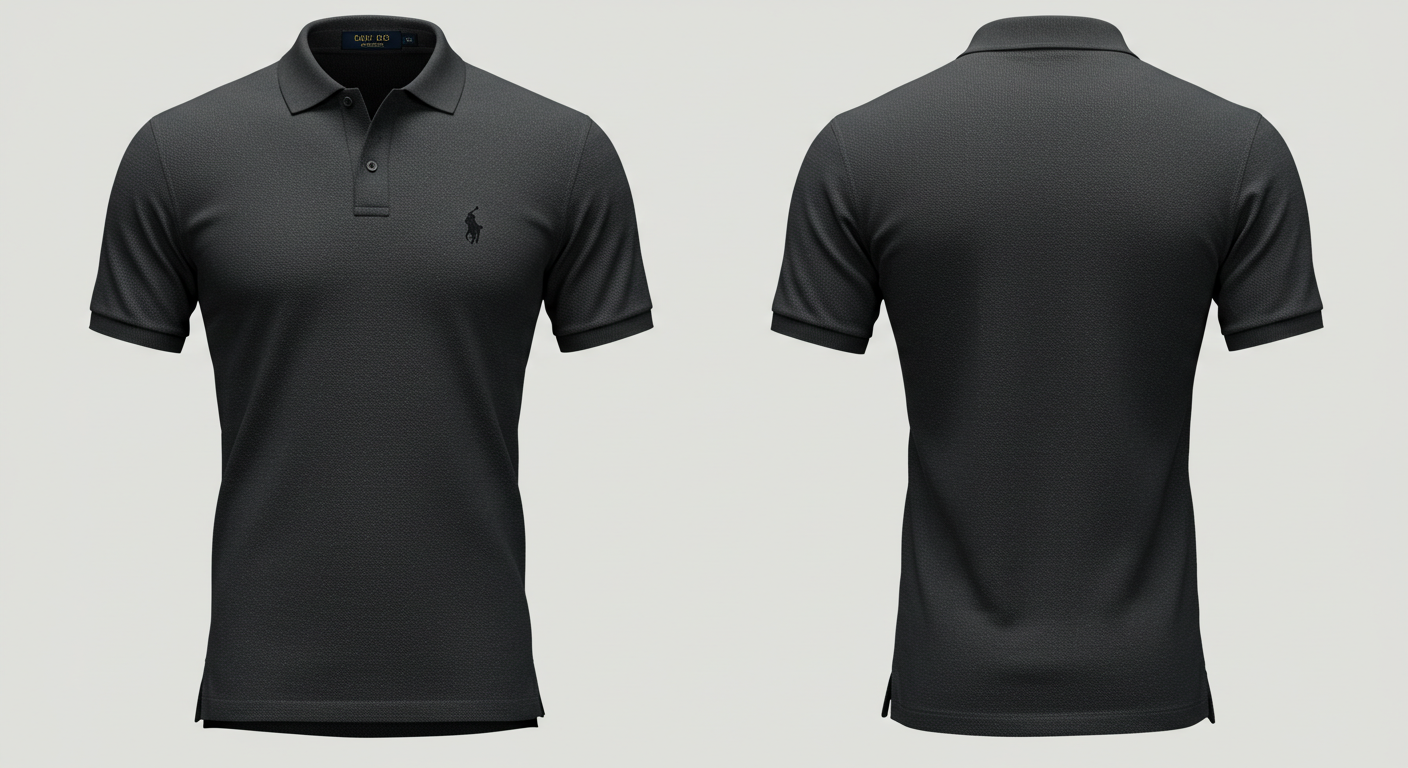 High-End Men’s Piqué Polo Shirt | Refined Finish with Iconic Logo